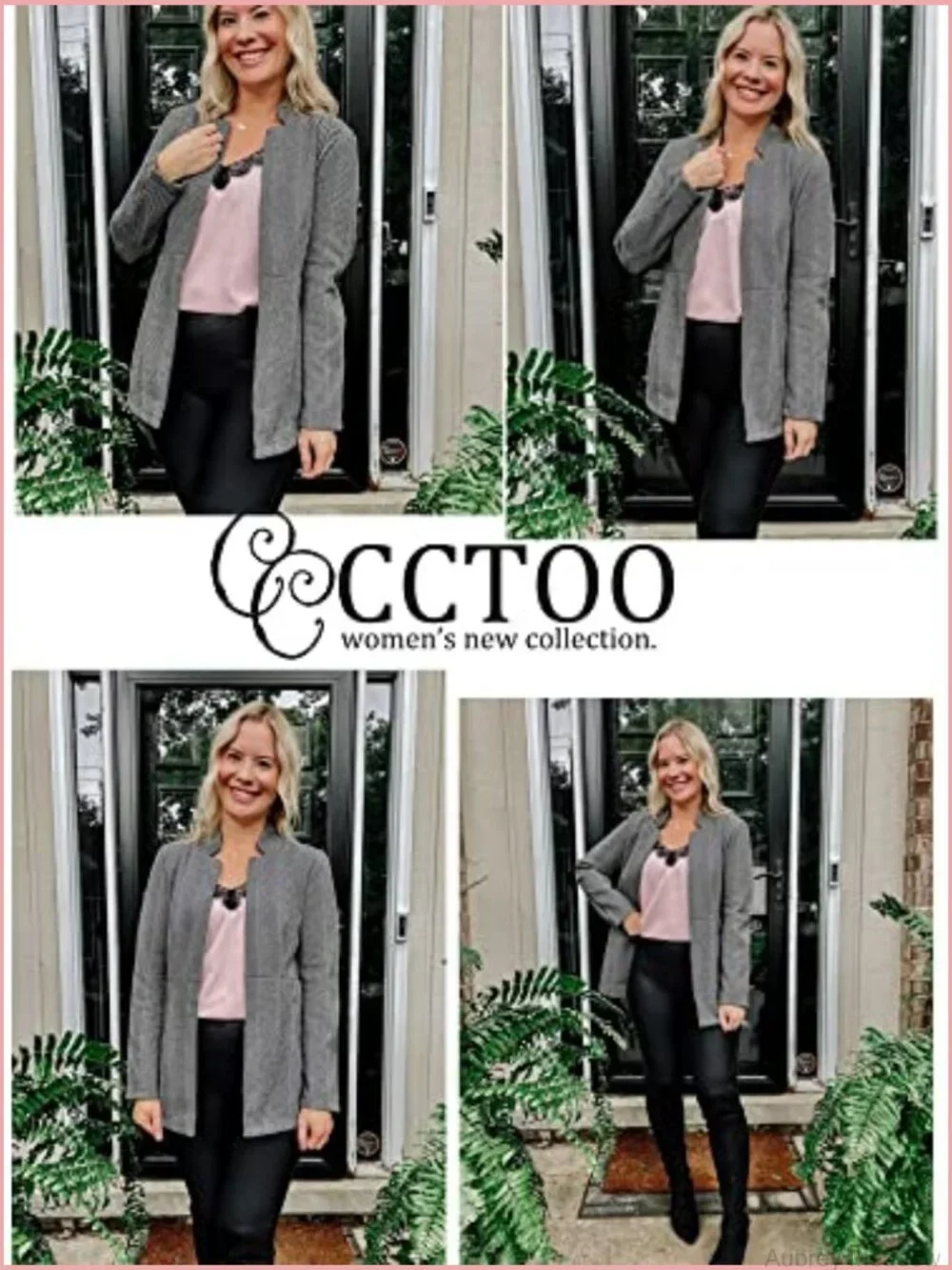 Long Sleeve Open Front Blazer Trench Coat Work Office Jacket Outwear
